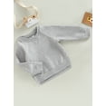 thumbnail image 3 of JYYYBF Infant Toddler Baby Boys Girls Sweatshirts Solid Color Crew Neck Long Sleeve Spring Autumn Winter Casual Pullovers Tops, 3 of 6
