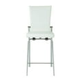 thumbnail image 2 of Milan Molly 42" Motion Back Chrome Frame Metal Bar Stool in White, 2 of 3