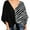 Black tops for women, variant on Usmixi Womens Tops Plus Size Tie-Knotted Front Lightweight Pullover Shirts Summer Casual 3/4 Sleeve V-Neck Striped Print Blouse Black XXL