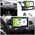 thumbnail image 2 of 4+64G Android 13 Car Stereo for Honda Civic 2006-2011 with Wireless CarPlay Android Auto, 10in IPS Touchscreen Car Radio with GPS WiFi Bluetooth FM/RDS SWC + AHD Backup Camera, 2 of 10