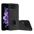 thumbnail image 3 of For Samsung Z Flip 7FE / Flip 6 Chief Premium Matte Magnetic Ring Stand Hybrid Case Cover - Black, 3 of 3