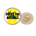 thumbnail image 1 of Jeu de Dialogue Presser l'Assaut Rond Métal Broche d'Or Clip, 1 of 3