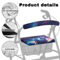 thumbnail image 5 of Jiueut Galaxy Wolf Rollator Seat Cushion Back Bar Cover Set for Men 2 Piece Rollator Seat Cushion Back Bar Cover Set for Seniors Comfortable Drive Walker Seat Cushion, 5 of 7