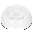 thumbnail image 3 of Comederos lentos portátiles para mascotas, cuenco antiasfixia para perros y gatos, color blanco, 3 of 14