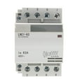 thumbnail image 2 of Shopcorp 63 Amp 4 Pole Normally Open IEC 400V Contactor (Silent Operation) – 110/120VAC Coil, Motor Load 40A and Lighting Load 63A with Mounting Base for DIN Rail, 2 of 7