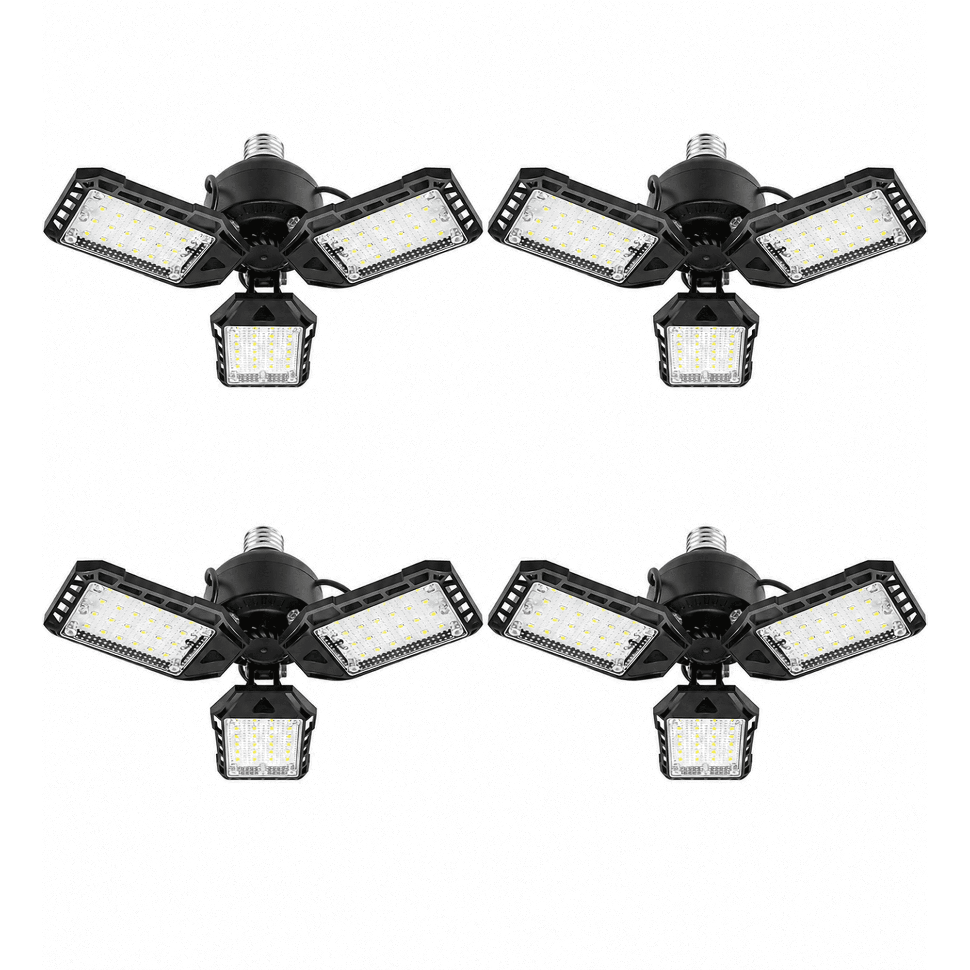 Homestead 3 Panel Adjustable Garage Light - 4 Pack - 2000LM LED – Ultra-Bright Energy-Efficient Ceiling Lights for Garages Workshops & Basements