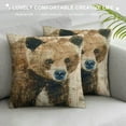 thumbnail image 3 of ONETECH Vintage Animal Throw Pillow Covers Wild Animals Black Bear  Square Decorative Cushion Covers, 3 of 5