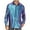 Blue, variant on Rloper-Lop Men's Metallic Silver Blouse Shirts Long Sleeve Button Down Tops for Nightclub Party T-Shirts
