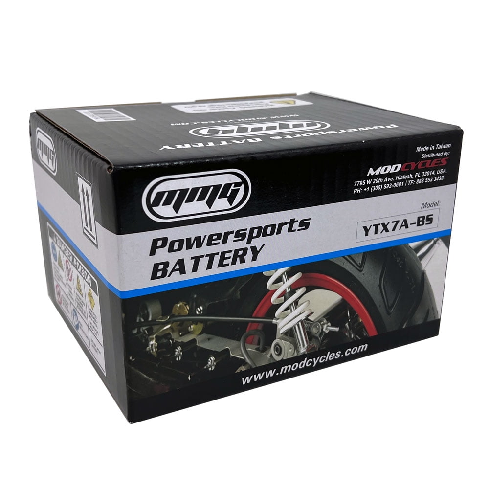 MMG YTX7A-BS 12v Battery for Motorcycles Scooters ATVs
