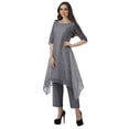 thumbnail image 3 of Moomaya Ensemble Kurti Asymétrique Imprimé pour Femme Grande Taille, Chanderi en Coton, 1 Unité, 3 of 6