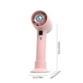 thumbnail image 3 of Lksixu Small Handheld Fan, Portable Personal Turbo Desk Fan with Base, USB Rechargeable Battery Operated Eyelash Fan Desktop/Handheld 3 Speed Quiet Strong Airflow Cooling Fan for Office Travel Outdoor, 3 of 9