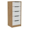 thumbnail image 3 of Aniston 2 Piece Bedroom Set, Kaia 3 Drawer Dresser + Kaia 5 Drawer Dresser, White / Pine, 3 of 6