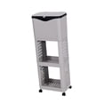 thumbnail image 3 of Organizador de basura de cocina con estante de almacenamiento a prueba de perros con ruedas Decoración Moda Gris, 3 of 9