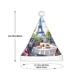 thumbnail image 3 of Honeii Parisian Cafe With Eiffel Print Hat Santa Claus Hat For Xmas Party, Christmas Caps For Boys Girls Child,Christmas Beanie, 3 of 6
