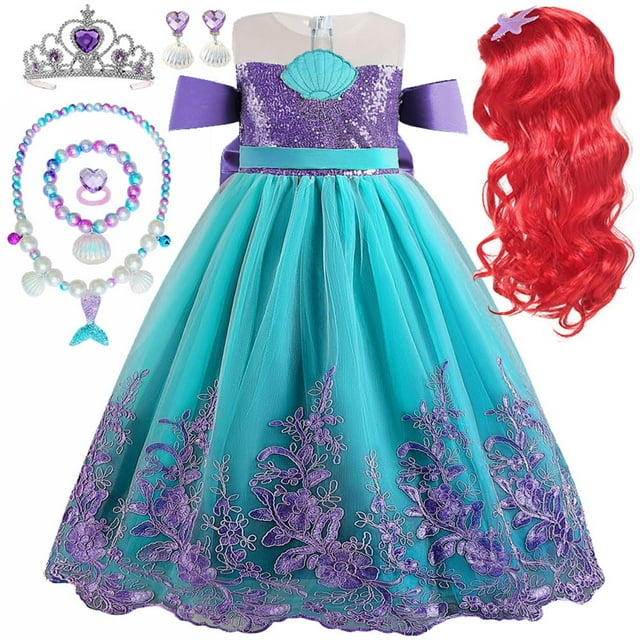 Disfraz de princesa Sirenita de Yosbabe, 4-5T
