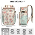 thumbnail image 3 of Travel Cooler Bag - Pioneer Flower Floral Print Pattern Camping Beer Cooler Backpack with Bottle Opener- Waterproof Insulated Picnic Backpacks - Cooler Bag for Beach, 3 of 6