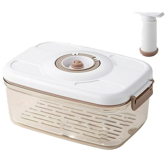 Vacuum Sealed Canister Household Fresh-Keeping Box Refrigerator Food Storage Containers Drainable Plastic