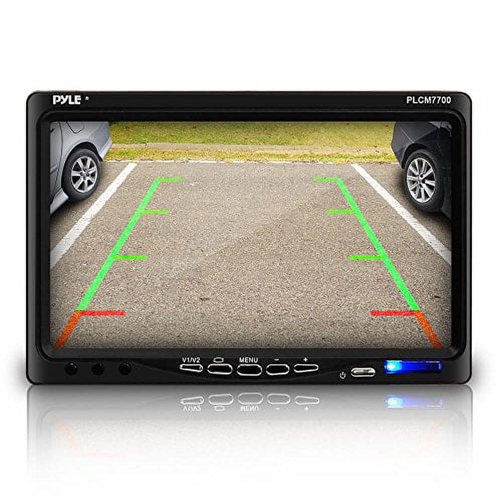 Pyle Backup Rear View Car Camera Screen Monitor System - Parking & Reverse Safety Distance Scale Lines, Waterproof, Night Vision, 170?? View Angle, 7" LCD Video Color Display for Vehicles - (PLCM7 - image 3 of 3