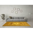 thumbnail image 3 of Ahgly Company Indoor Square Abstract Yellow Modern Area Rugs, 5' Square, 3 of 4