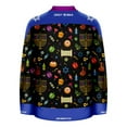 thumbnail image 4 of Hanukkah Dark Colors Ugly Sweater Hockey Jersey, 4 of 5