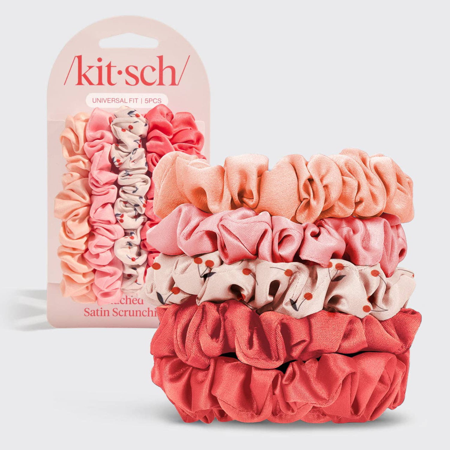 No Boundaries Women's Quilted Pouch and Hair Scrunchie Set, 2