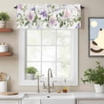 thumbnail image 2 of Pink Flowers Valance Curtain Spring Watercolor Pastoral Art Window Valances Rod Pocket Short Curtains Window Treatments for Kitchen Bedroom Bathroom Laundry 42" x 12", 2 of 9