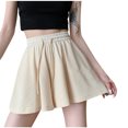 thumbnail image 2 of biudgviw Culottes Shorts for Women Boho Flowy Drawstring Wide Leg Summer Beach Lounge Shorts High Ealstic Waisted Athletic Bermuda Shorts, 2 of 3