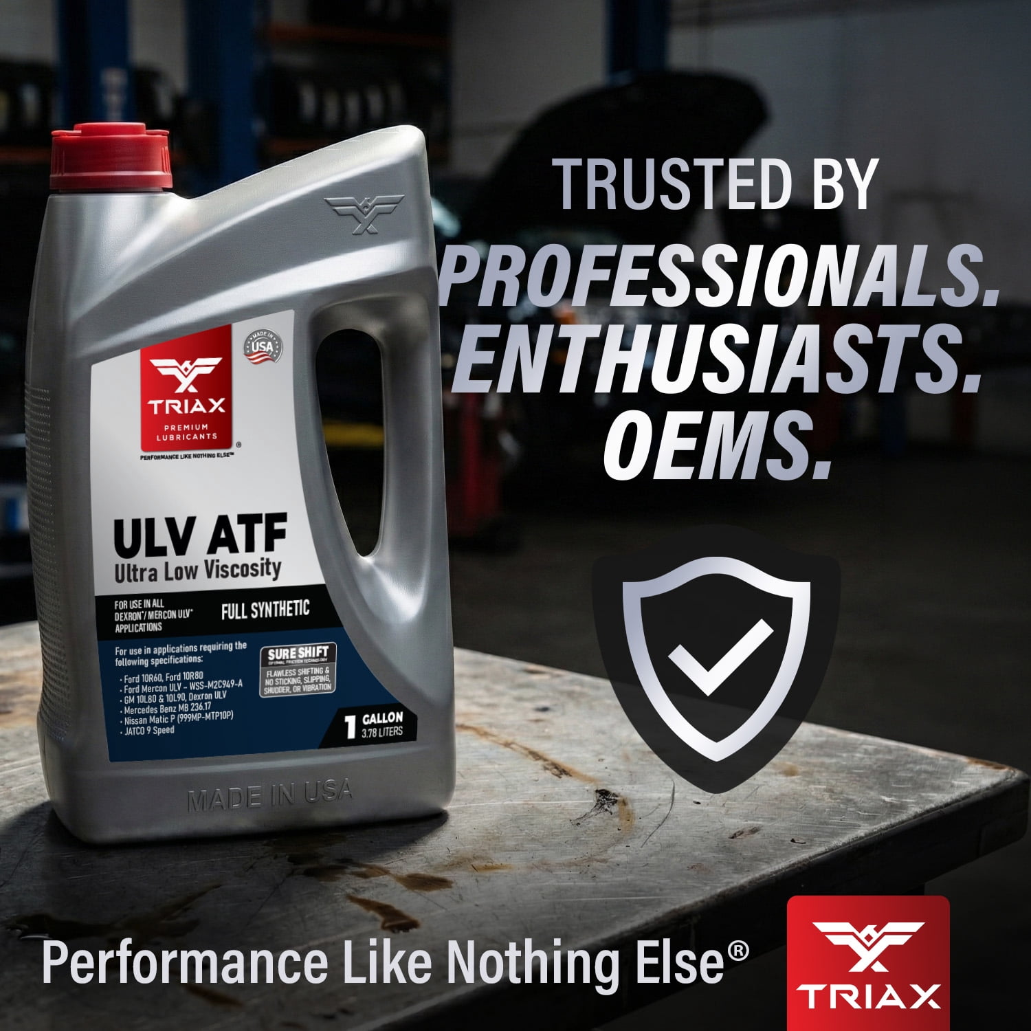 TRIAX ULV ATF - Ultra Low Viscosity, Full Synthetic Automatic Transmission Fluid - For Modern High Performance Transmissions in Many North American Trucks, SUVs, and European Cars (1 Gallon)