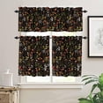 thumbnail image 3 of Mushroom Curtain Valance Set of 3,Rustic Forest Woodland Plant Pattern Farmhouse Country House Bedroom, 3 of 5