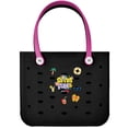 thumbnail image 5 of NUOYI PIEIN 13" Medium Capacity Women's EVA Beach Bag with Decorative Accessories, Waterproof Shopping Tote Bag, 5 of 5