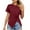 Wine, variant on TIHLMK Womens Shirts Wine Women's Fashion Casual Short Sleeve Solid Color Comfortable Sweatshirt Tops Blouse Gift for Womens Tops