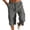 BF36_Gray, variant on Dwellite Long Shorts Mens Below Knee Relaxed Fit Sweat Cargo Shorts Casual 3/4 Capri Pants Golf SweatShorts Multi Pockets Gray L