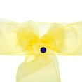 thumbnail image 4 of mds Pack of 100 Organza Chair Sash Bow Sashes for Wedding Decoration -Yellow, 4 of 7