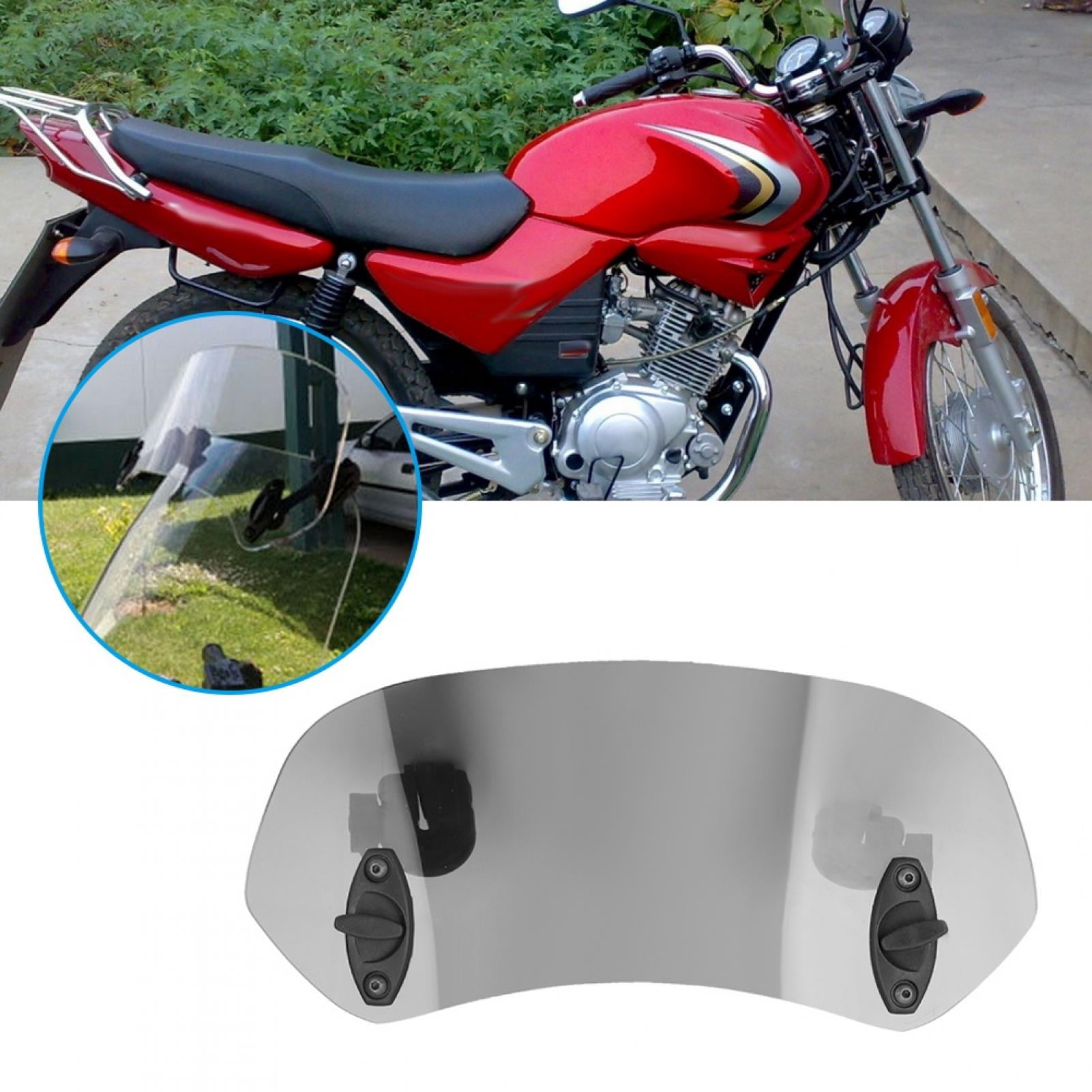 Pare-Brise Moto Réglable Justech En ABS - 270x130x43 Mm - Pour Kawasaki, BMW, Honda Et Plus