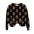 thumbnail image 4 of larppty Christmas Sweatshirt Women Funny Ugly Christmas Pullover Shirt Xmas Holiday Santa Prints Long Sleeve Tops （Black, XL）, 4 of 6