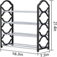 thumbnail image 3 of Nomeni Rack 4 Tier Stainless Steel Shoe Rack Easy To Install And Space Saving Shoes Organizer Standing Shoes Rack With Sturdy Frame Shoe Rack For Closet Entryway Bedroom Floor Outdoor, 3 of 9