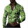thumbnail image 3 of Camisa de discoteca de moda para hombre, camisa casual con estampado floral retro en 14 colores, camisa de manga larga con solapa y botones, camisa para hombre S-5XL, 3 of 5
