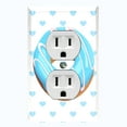 thumbnail image 1 of Metal Light Switch Plate Cover Blue Glazed Doughnut Heart Wallpaper CAK040, 1 of 13
