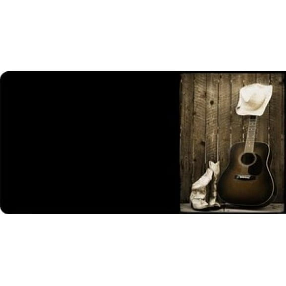 212 Main LPO858 Boots Guitar & Hat Photo License Plate