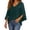 *Green, variant on Women's V Neck Glitter Print Split Flare 3/4 Sleeve Chiffon Blouse ,Sparkly Casual Party Shirt Top ,Women's Plus L