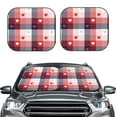 thumbnail image 2 of Sikiie Heart Plaid Print Foldable Car Windshield Sun Visor, Car Window Sunshade Suitable for Sedan, SUV and Truck Car Accessories-Large, 2 of 6