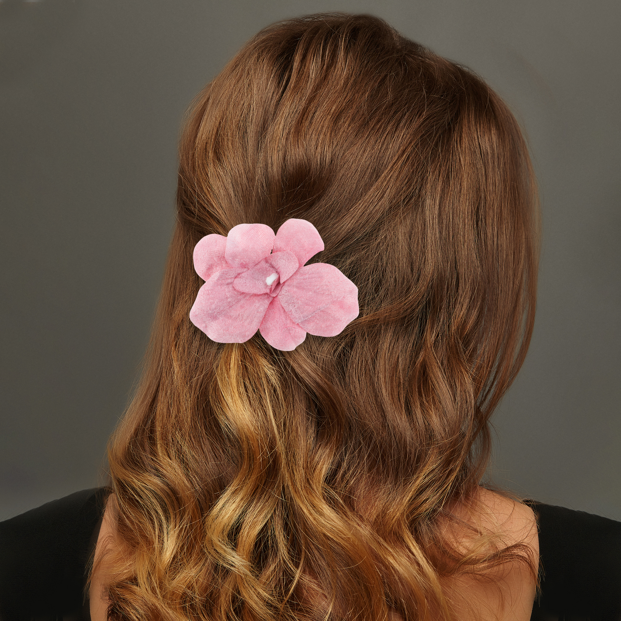 Unique Bargains 2Pcs Wind Butterfly Flowers Hair Clip Fashionable Hairstyles Pink