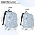 thumbnail image 4 of Daiia Gray White Floral Vintage Canvas Backpack for Men and Women ,Hiking Backpack,Travel Laptop Bag for School,Large Capacity Backpack, 4 of 8
