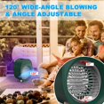 thumbnail image 3 of Portable Mini Air Conditioner With Rgb Lights Desk Fan Low Noise Usb Power Supply Cooler Humidifier Purifier White, 3 of 5