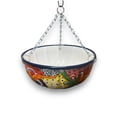 thumbnail image 4 of Talavera Hanging Planter | Colorful Hand-Painted Mexican Flower Pot, 4 of 5
