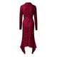thumbnail image 3 of Gibobby Vestido largo de playa de verano para mujer Vestido maxi asimétrico con cordones huecos para mujer Vestido de fiesta de encaje sexy Vestido de noche(Rojo,M), 3 of 5
