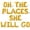 Gold, variant on Letter Balloons - OH THE PLACES SHE WILL GO 16" Inch Alphabet Letters Foil Mylar Balloon Baby Shower Party Banner (Black)
