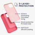 thumbnail image 2 of Étui en Silicone TPU Compatible avec iPhone 13 - Étui Fine avec Finition Douce - Corail Néon, 2 of 8