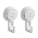 thumbnail image 1 of Ganchos de pared Nuevo juego de ventosa fuerte 2 ganchos Aspiradora de plástico Toallero Albornoz Capa de corona Toallitas con ventosa, Baño Cocina Electrodomésticos para ventanas 5 kg Blanco, 1 of 5