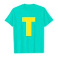 thumbnail image 4 of Little Girls Letter Printed T-Shirt Casual Short Sleeve Top Summer T-Shirts Mint Green,8-9T Girls Shirts And Tops&nbsp;, 4 of 4